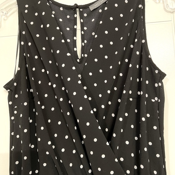 Suzy Shier Polka Dot Flowy Jumpsuit with Elastic Waist - Size S Missing belt! - Picture 7 of 7